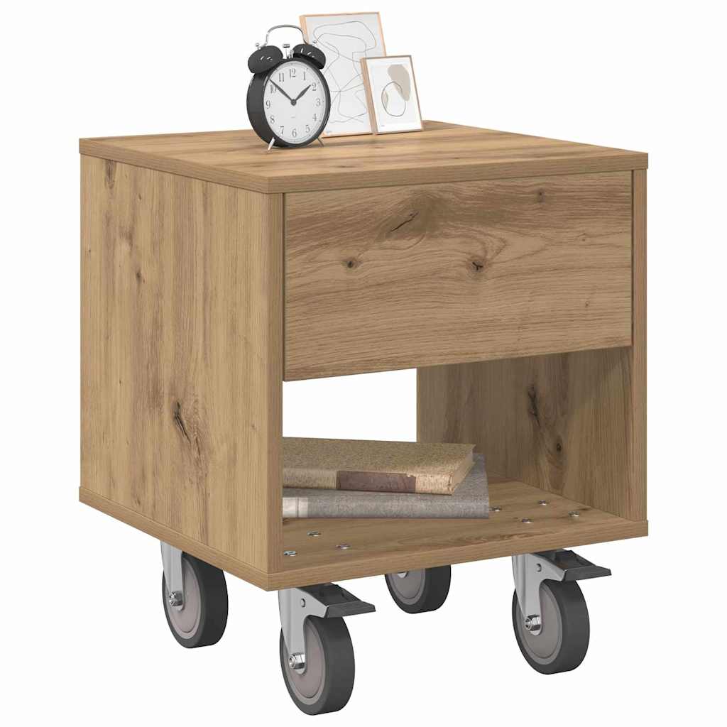 Nachtkastje Artisan Eiken 40,5 x 40 x 48 cm Bewerkt hout is nu te koop bij PeponiXL, paradijselijk wonen!