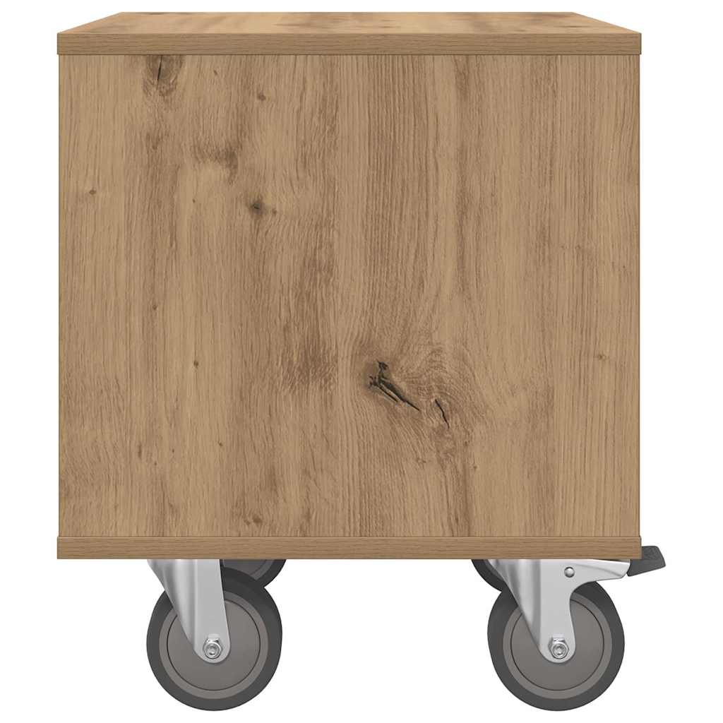 Nachtkastje 2 pcs Artisan Eiken 40,5 x 40 x 48 cm Bewerkt hout is nu te koop bij PeponiXL, paradijselijk wonen!