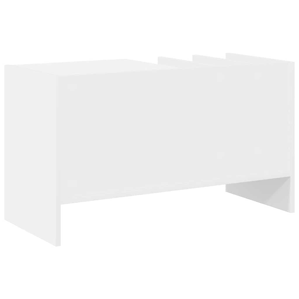 Platenkast met plank Wit 78.5 x 35 x 45 cm Bewerkt hout is nu te koop bij PeponiXL, paradijselijk wonen!