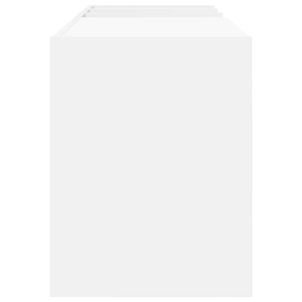 Platenkast met plank Wit 78.5 x 35 x 45 cm Bewerkt hout is nu te koop bij PeponiXL, paradijselijk wonen!