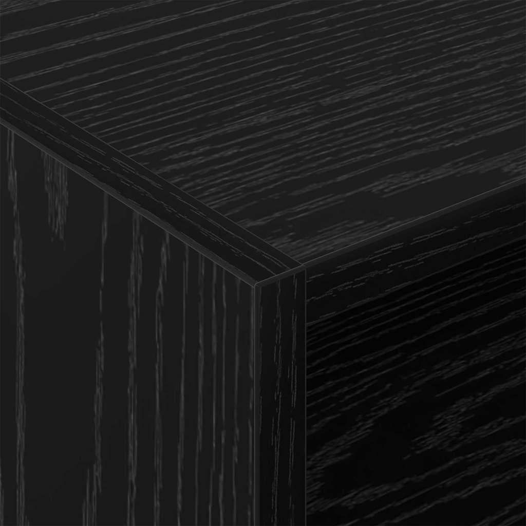 Platenkast met plank Zwart Eiken 78.5 x 35 x 45 cm Bewerkt hout is nu te koop bij PeponiXL, paradijselijk wonen!