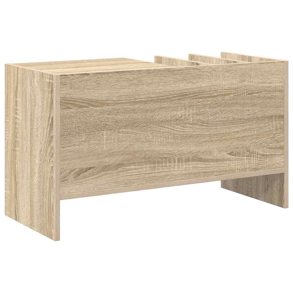 Platenkast Sonoma Eiken 78.5 x 35 x 45 cm Bewerkt hout is nu te koop bij PeponiXL, paradijselijk wonen!