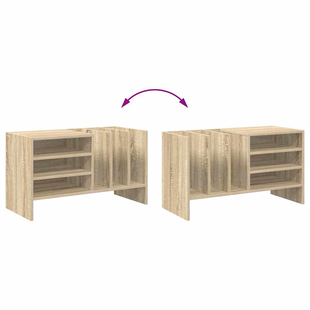 Platenkast Sonoma Eiken 78.5 x 35 x 45 cm Bewerkt hout is nu te koop bij PeponiXL, paradijselijk wonen!