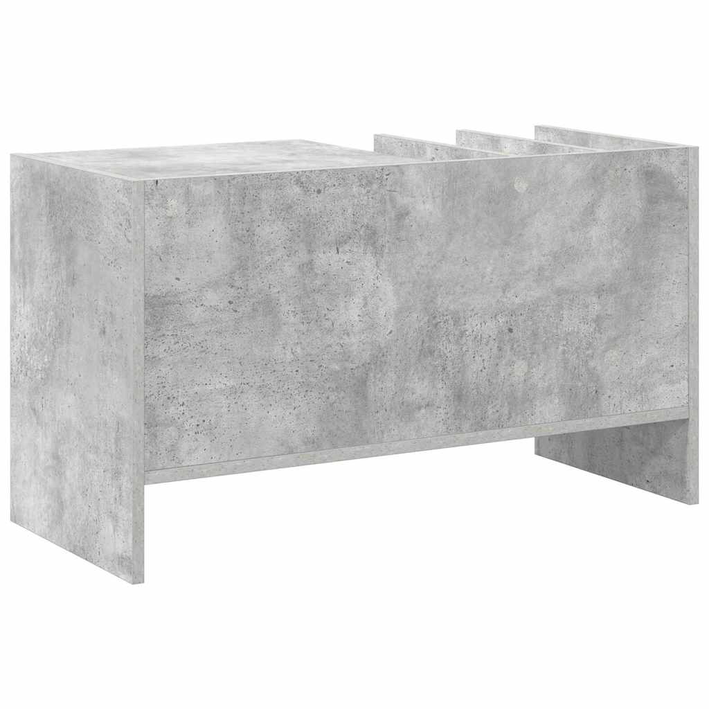 Platenkast met plank Beton Grijs 78.5 x 35 x 45 cm Bewerkt hout is nu te koop bij PeponiXL, paradijselijk wonen!