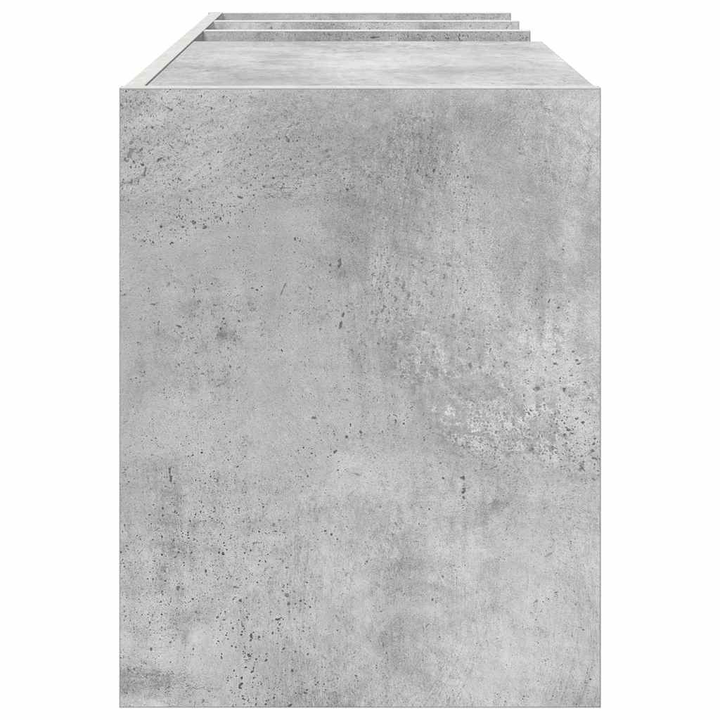 Platenkast met plank Beton Grijs 78.5 x 35 x 45 cm Bewerkt hout is nu te koop bij PeponiXL, paradijselijk wonen!