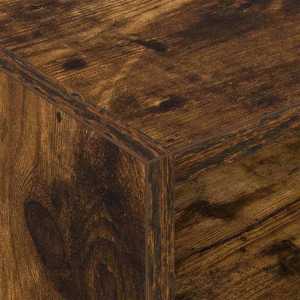 Platenkast Gerookt eiken 78.5 x 35 x 45 cm Bewerkt hout is nu te koop bij PeponiXL, paradijselijk wonen!