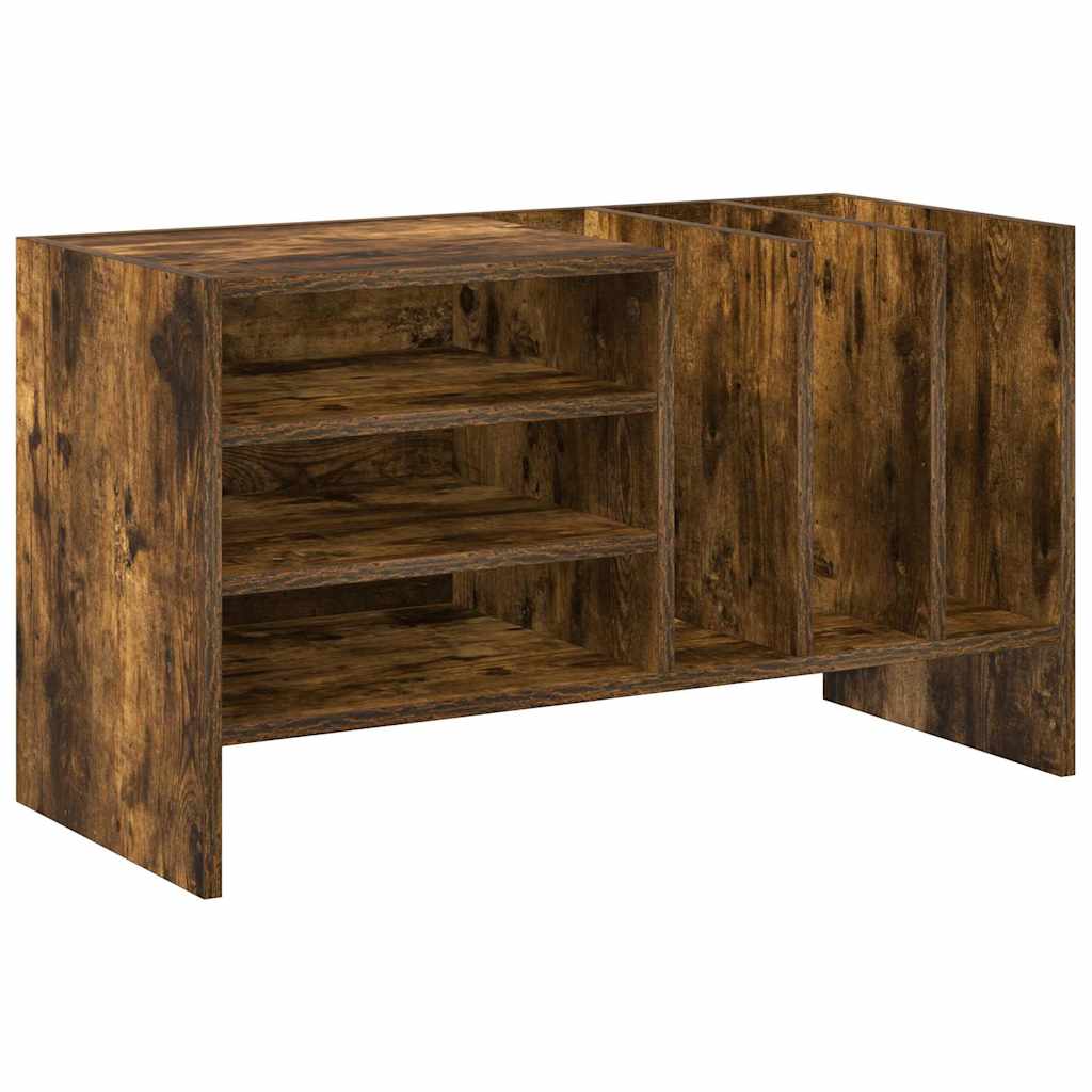 Platenkast Gerookt eiken 78.5 x 35 x 45 cm Bewerkt hout is nu te koop bij PeponiXL, paradijselijk wonen!