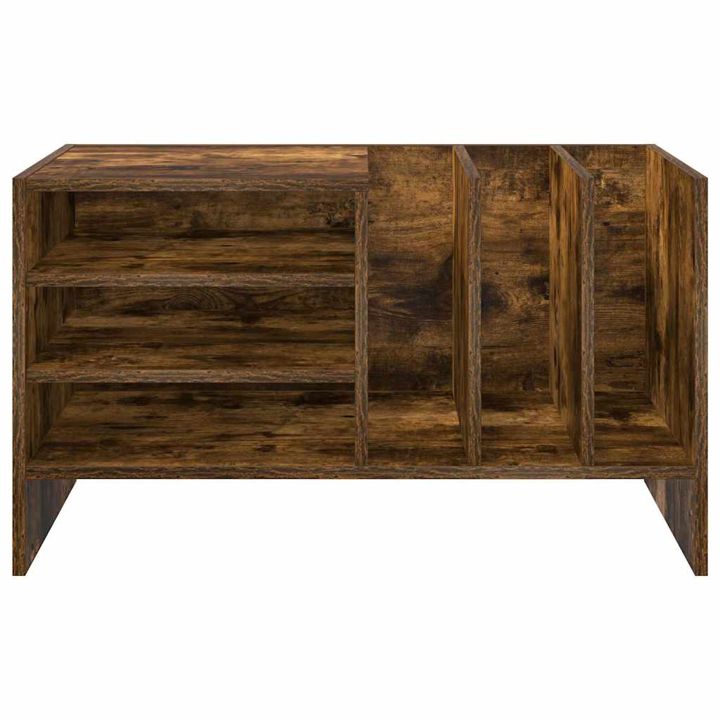Platenkast Gerookt eiken 78.5 x 35 x 45 cm Bewerkt hout is nu te koop bij PeponiXL, paradijselijk wonen!