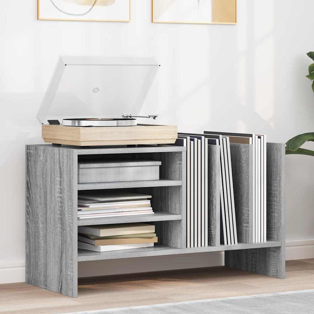 Platenkast Grijs Sonoma 78.5 x 35 x 45 cm Bewerkt hout is nu te koop bij PeponiXL, paradijselijk wonen!