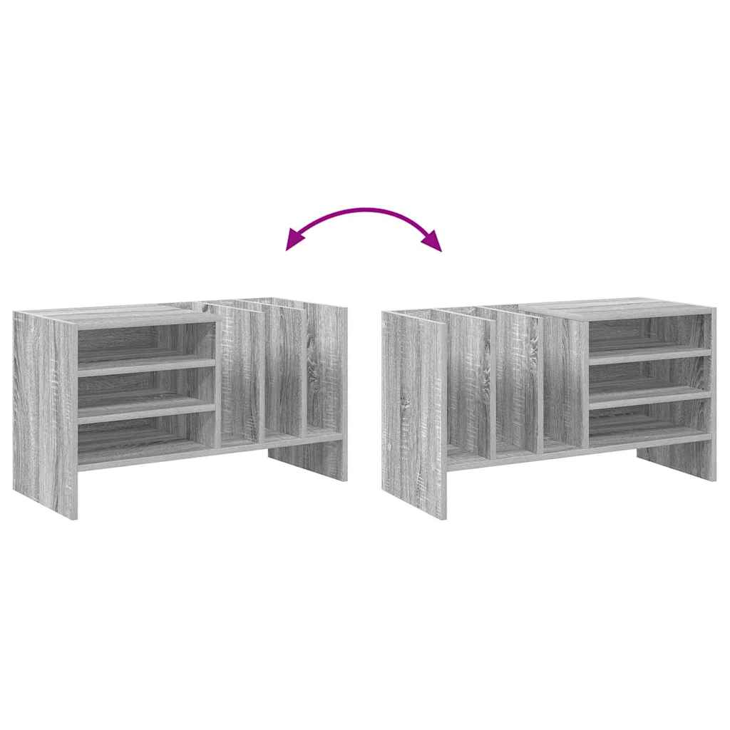 Platenkast Grijs Sonoma 78.5 x 35 x 45 cm Bewerkt hout is nu te koop bij PeponiXL, paradijselijk wonen!