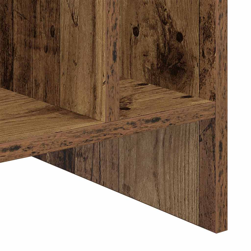 Platenkast met plank Oudhout 78.5 x 35 x 45 cm Bewerkt hout is nu te koop bij PeponiXL, paradijselijk wonen!