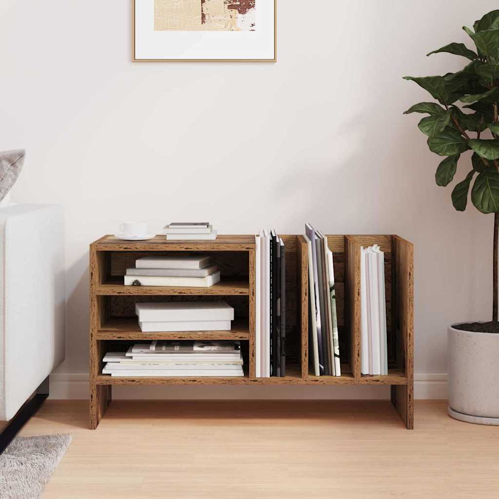 Platenkast met plank Oudhout 78.5 x 35 x 45 cm Bewerkt hout is nu te koop bij PeponiXL, paradijselijk wonen!