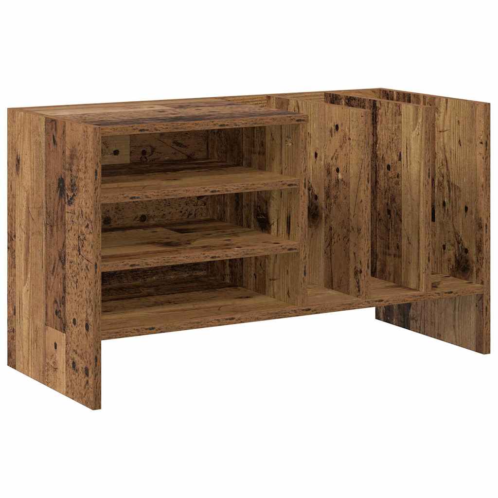 Platenkast met plank Oudhout 78.5 x 35 x 45 cm Bewerkt hout is nu te koop bij PeponiXL, paradijselijk wonen!
