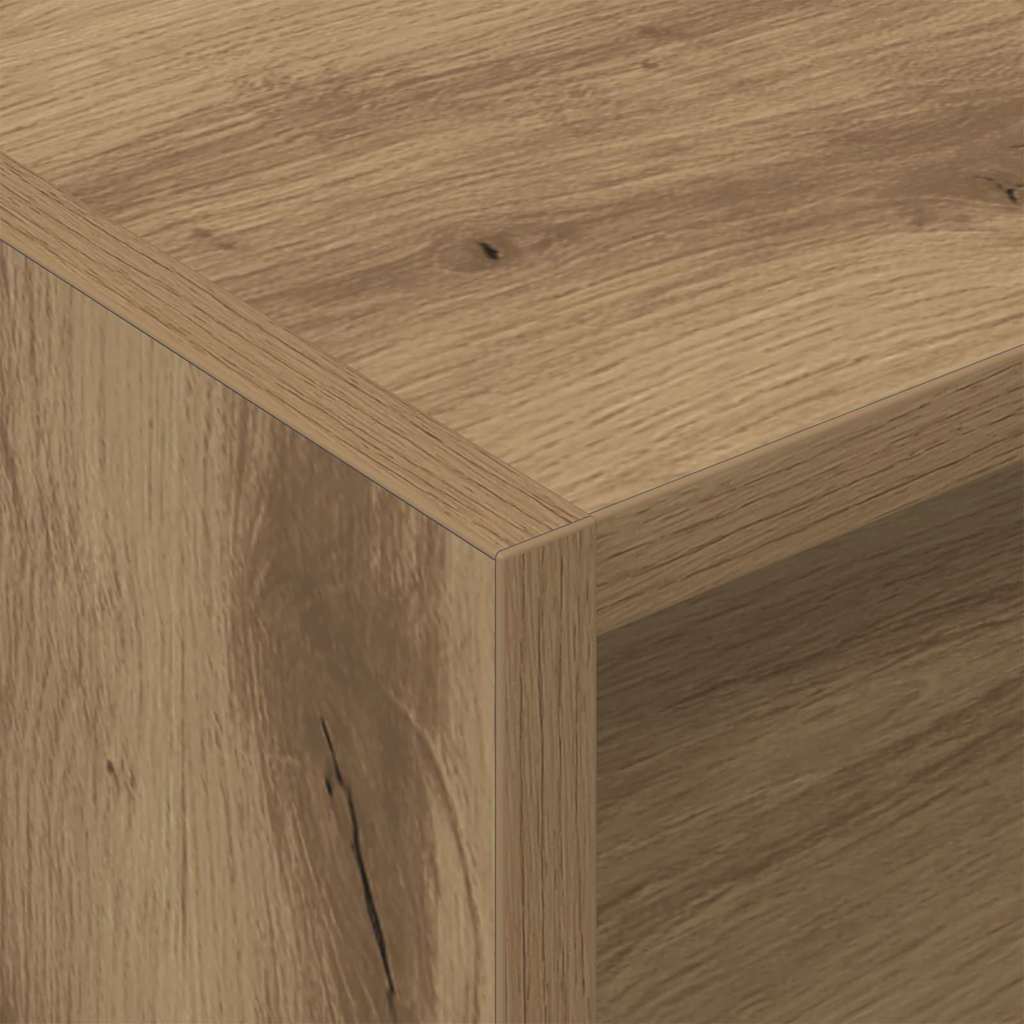 Platenkast Artisan Eiken 78.5 x 35 x 45 cm Bewerkt hout is nu te koop bij PeponiXL, paradijselijk wonen!