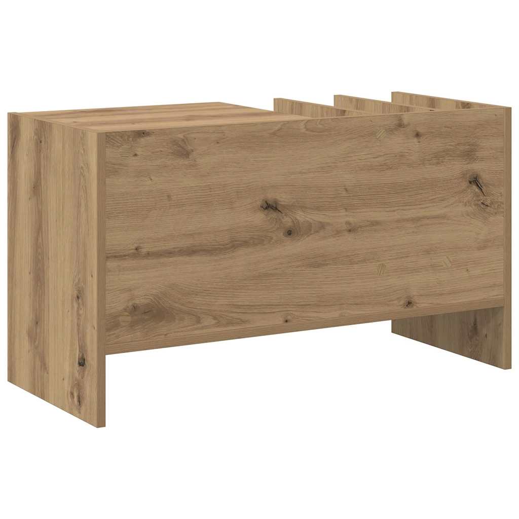 Platenkast Artisan Eiken 78.5 x 35 x 45 cm Bewerkt hout is nu te koop bij PeponiXL, paradijselijk wonen!