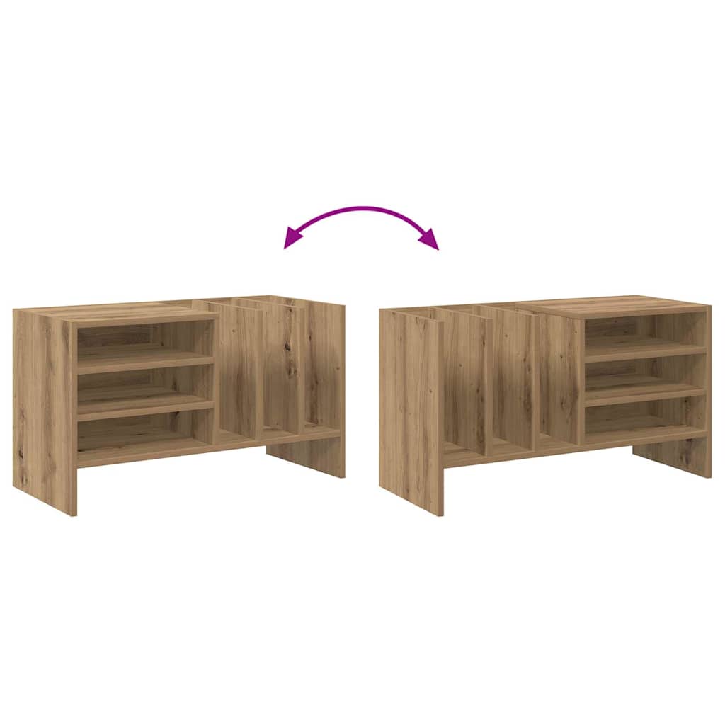 Platenkast Artisan Eiken 78.5 x 35 x 45 cm Bewerkt hout is nu te koop bij PeponiXL, paradijselijk wonen!