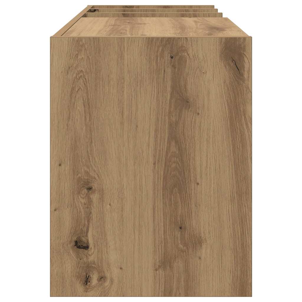 Platenkast Artisan Eiken 78.5 x 35 x 45 cm Bewerkt hout is nu te koop bij PeponiXL, paradijselijk wonen!