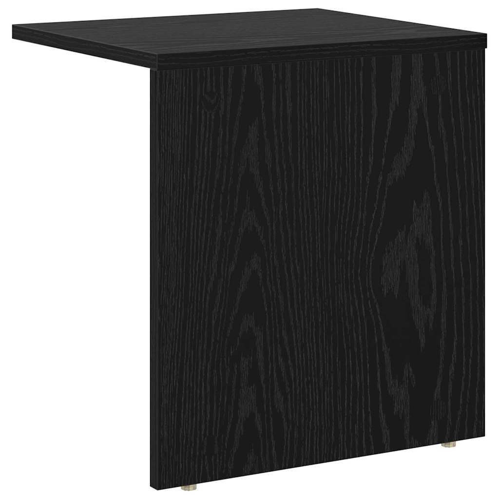 Bijzettafel Zwart Eiken 37 x 32 x 40 cm Bewerkt hout is nu te koop bij PeponiXL, paradijselijk wonen!