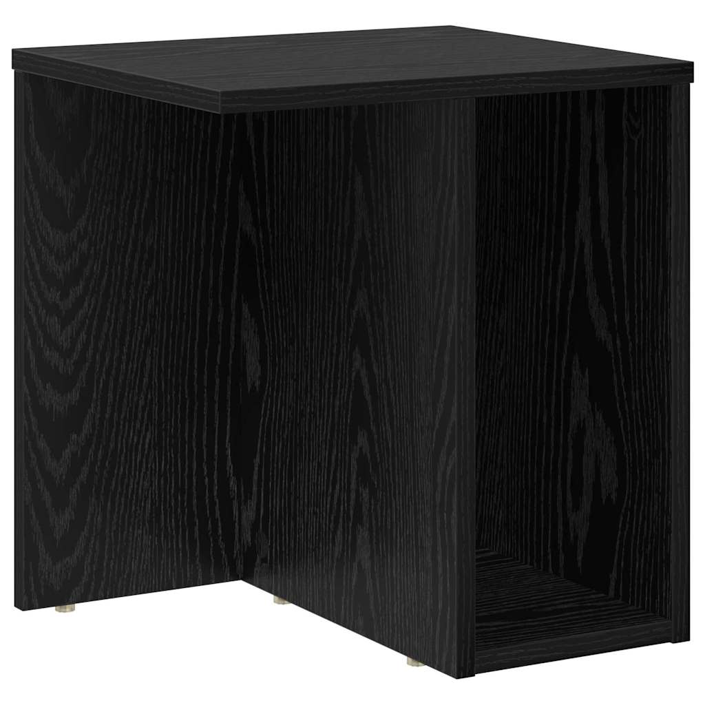 Bijzettafel 2 pcs Zwart Eiken 37 x 32 x 40 cm Bewerkt hout is nu te koop bij PeponiXL, paradijselijk wonen!