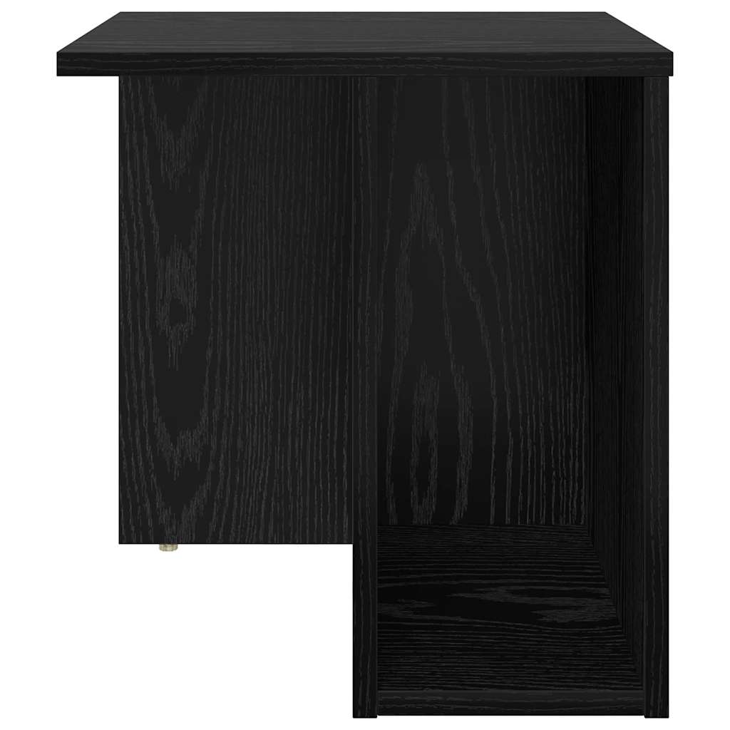 Bijzettafel 2 pcs Zwart Eiken 37 x 32 x 40 cm Bewerkt hout is nu te koop bij PeponiXL, paradijselijk wonen!