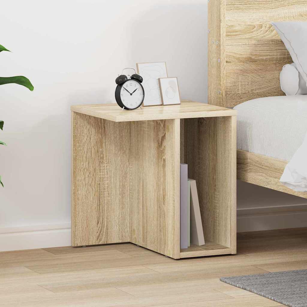 Bijzettafel Sonoma Eiken 37 x 32 x 40 cm Bewerkt hout is nu te koop bij PeponiXL, paradijselijk wonen!