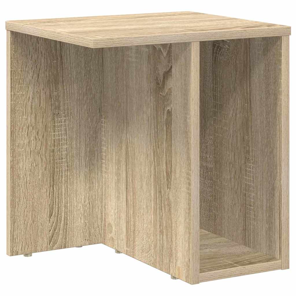 Bijzettafel Sonoma Eiken 37 x 32 x 40 cm Bewerkt hout is nu te koop bij PeponiXL, paradijselijk wonen!