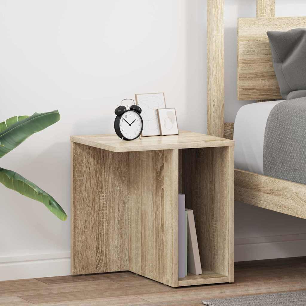 Bijzettafel 2 pcs Sonoma Eiken 37 x 32 x 40 cm Bewerkt hout is nu te koop bij PeponiXL, paradijselijk wonen!