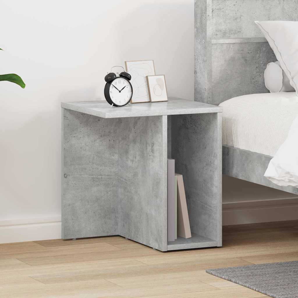 Bijzettafel Beton Grijs 37 x 32 x 40 cm Bewerkt hout is nu te koop bij PeponiXL, paradijselijk wonen!