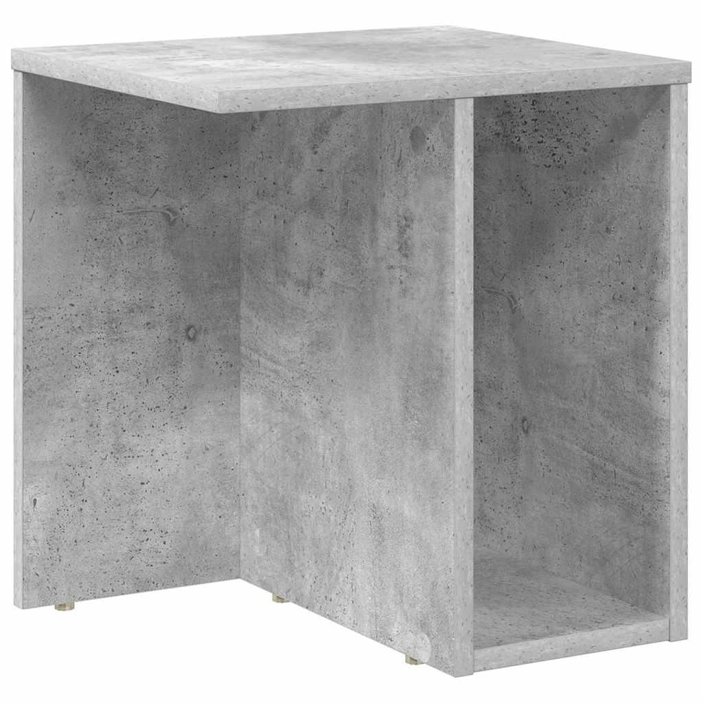 Bijzettafel Beton Grijs 37 x 32 x 40 cm Bewerkt hout is nu te koop bij PeponiXL, paradijselijk wonen!