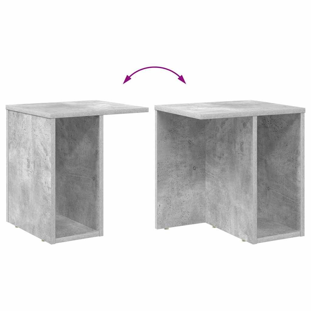 Bijzettafel Beton Grijs 37 x 32 x 40 cm Bewerkt hout is nu te koop bij PeponiXL, paradijselijk wonen!