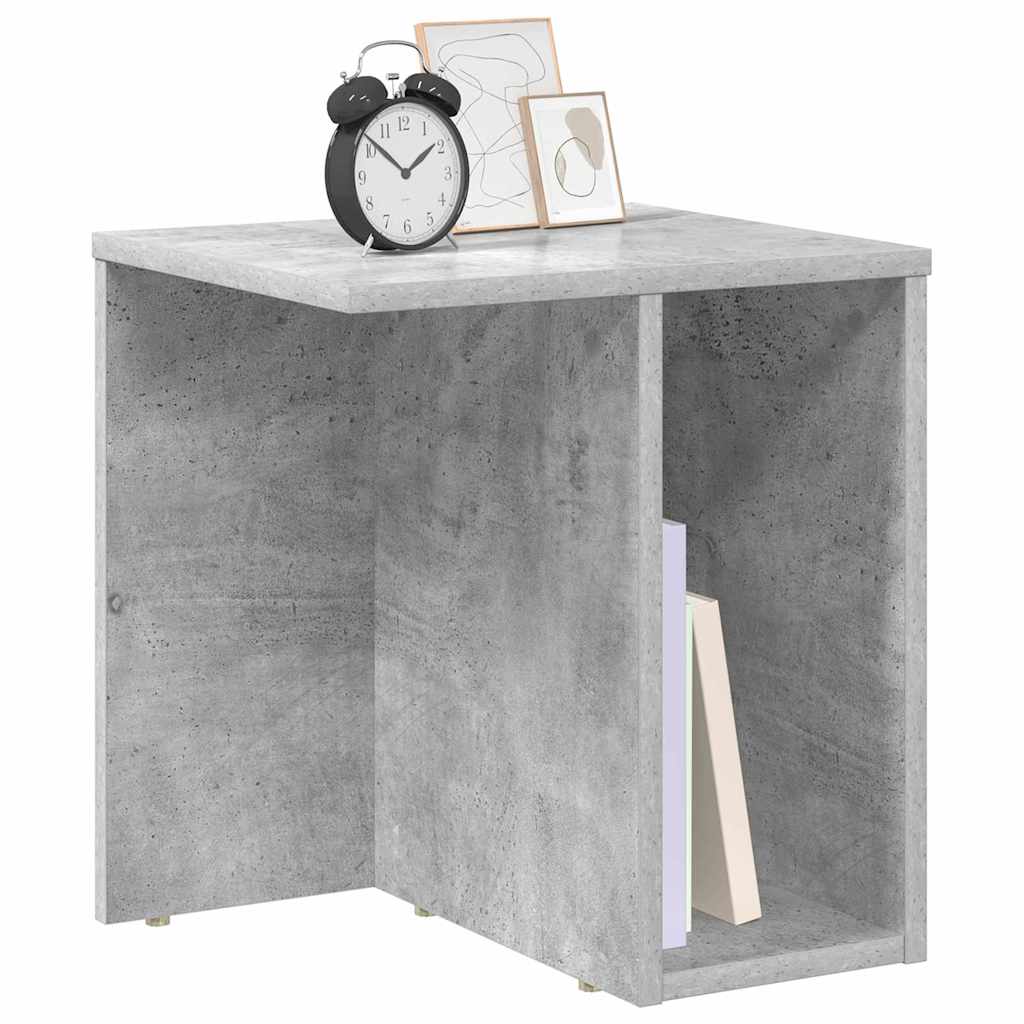 Bijzettafel 2 pcs Beton Grijs 37 x 32 x 40 cm Bewerkt hout is nu te koop bij PeponiXL, paradijselijk wonen!