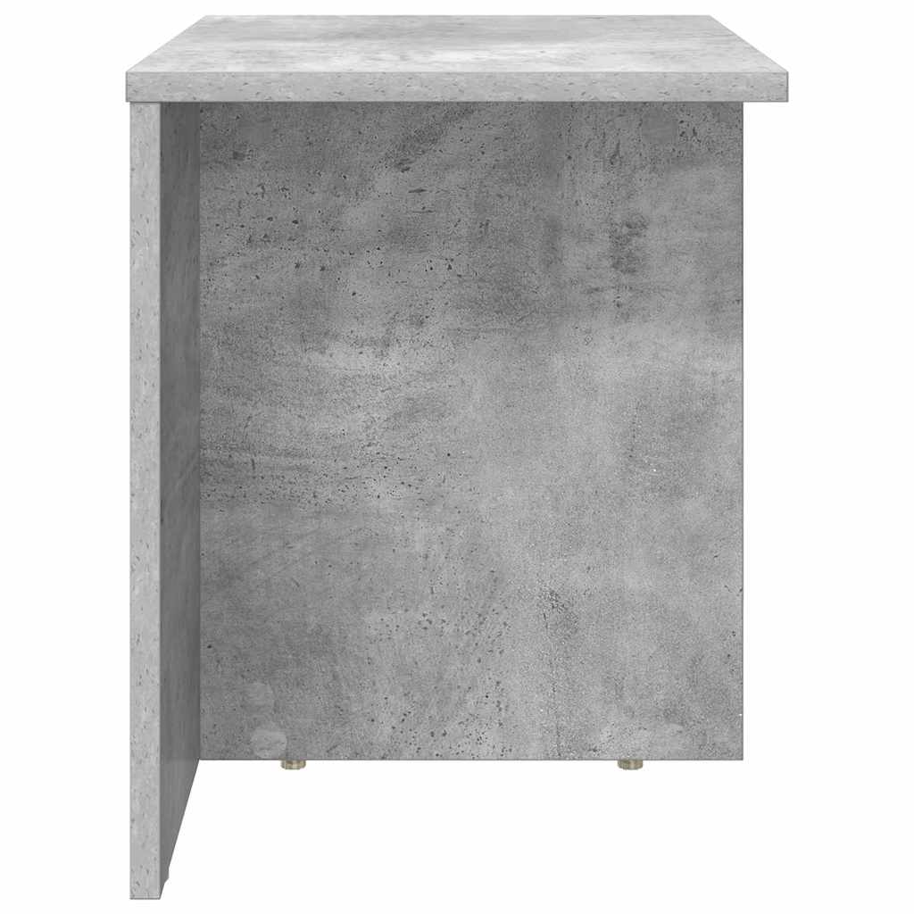 Bijzettafel 2 pcs Beton Grijs 37 x 32 x 40 cm Bewerkt hout is nu te koop bij PeponiXL, paradijselijk wonen!