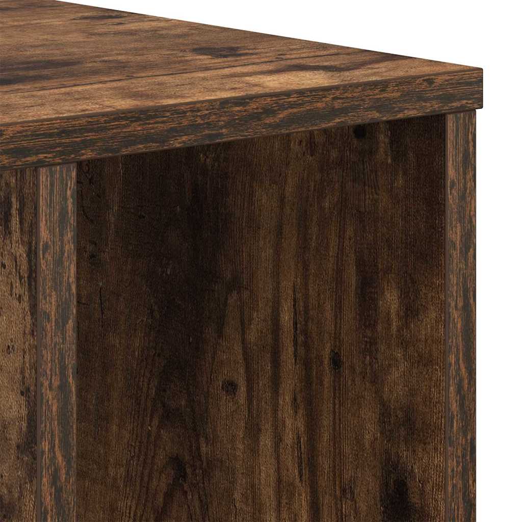 Bijzettafel Gerookt eiken 37 x 32 x 40 cm Bewerkt hout is nu te koop bij PeponiXL, paradijselijk wonen!