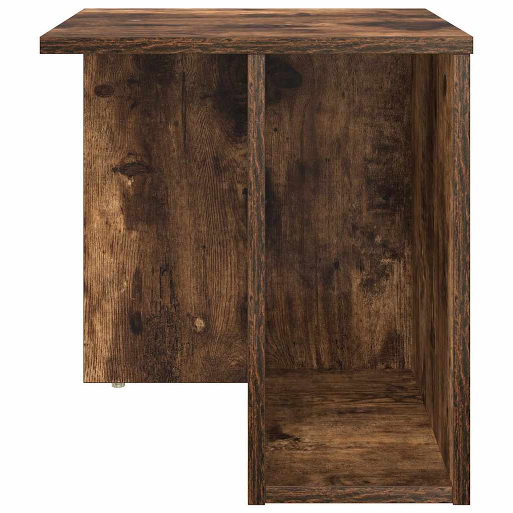 Bijzettafel Gerookt eiken 37 x 32 x 40 cm Bewerkt hout is nu te koop bij PeponiXL, paradijselijk wonen!
