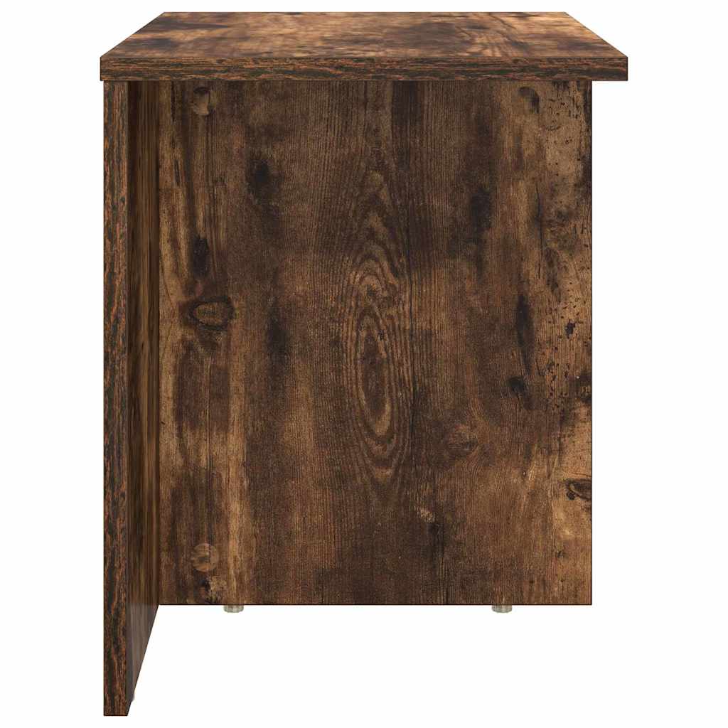 Bijzettafel Gerookt eiken 37 x 32 x 40 cm Bewerkt hout is nu te koop bij PeponiXL, paradijselijk wonen!