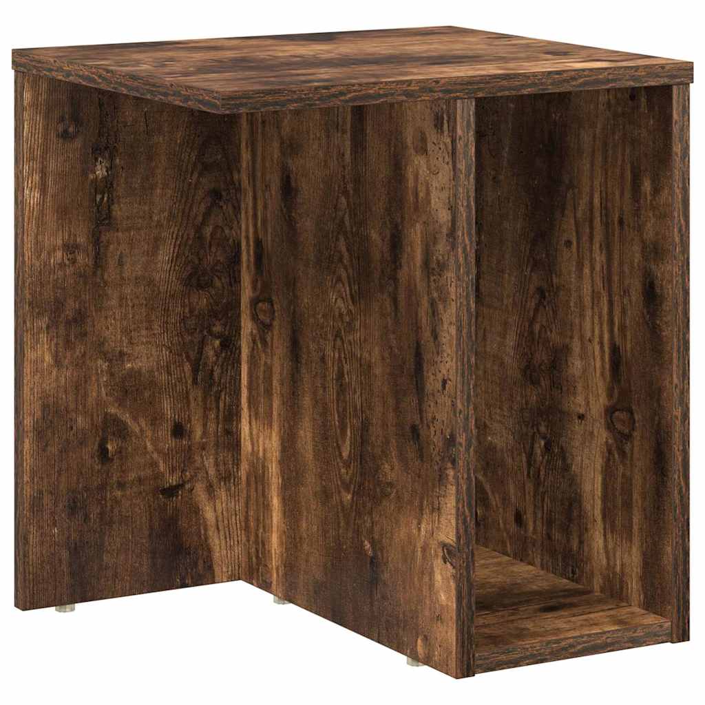 Bijzettafel 2 pcs Gerookt eiken 37 x 32 x 40 cm Bewerkt hout is nu te koop bij PeponiXL, paradijselijk wonen!