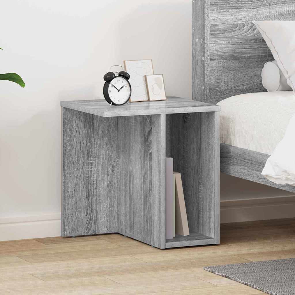 Bijzettafel Grijs Sonoma 37 x 32 x 40 cm Bewerkt hout is nu te koop bij PeponiXL, paradijselijk wonen!