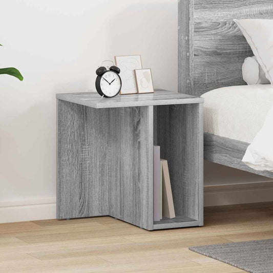 Bijzettafel Grijs Sonoma 37 x 32 x 40 cm Bewerkt hout is nu te koop bij PeponiXL, paradijselijk wonen!