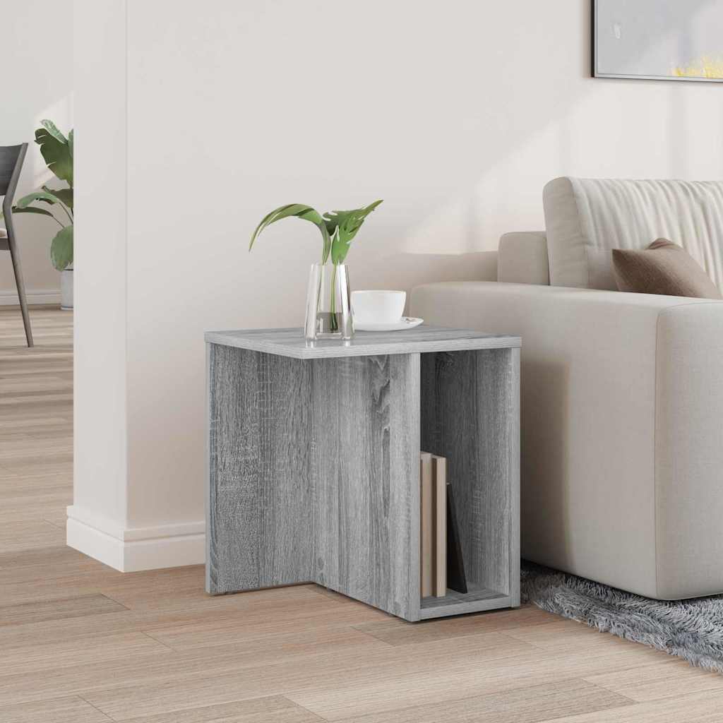 Bijzettafel Grijs Sonoma 37 x 32 x 40 cm Bewerkt hout is nu te koop bij PeponiXL, paradijselijk wonen!
