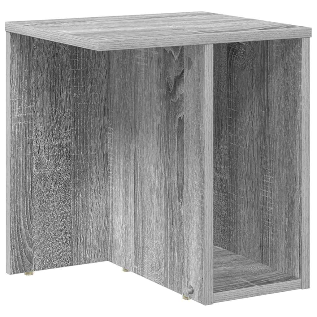 Bijzettafel Grijs Sonoma 37 x 32 x 40 cm Bewerkt hout is nu te koop bij PeponiXL, paradijselijk wonen!