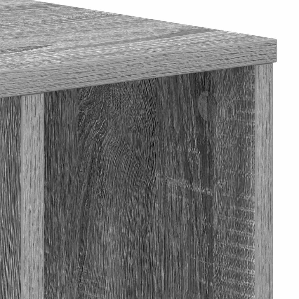 Bijzettafel 2 pcs Grijs Sonoma 37 x 32 x 40 cm Bewerkt hout is nu te koop bij PeponiXL, paradijselijk wonen!
