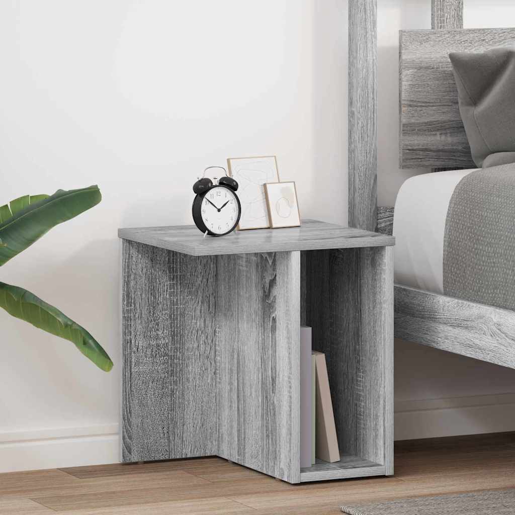 Bijzettafel 2 pcs Grijs Sonoma 37 x 32 x 40 cm Bewerkt hout is nu te koop bij PeponiXL, paradijselijk wonen!