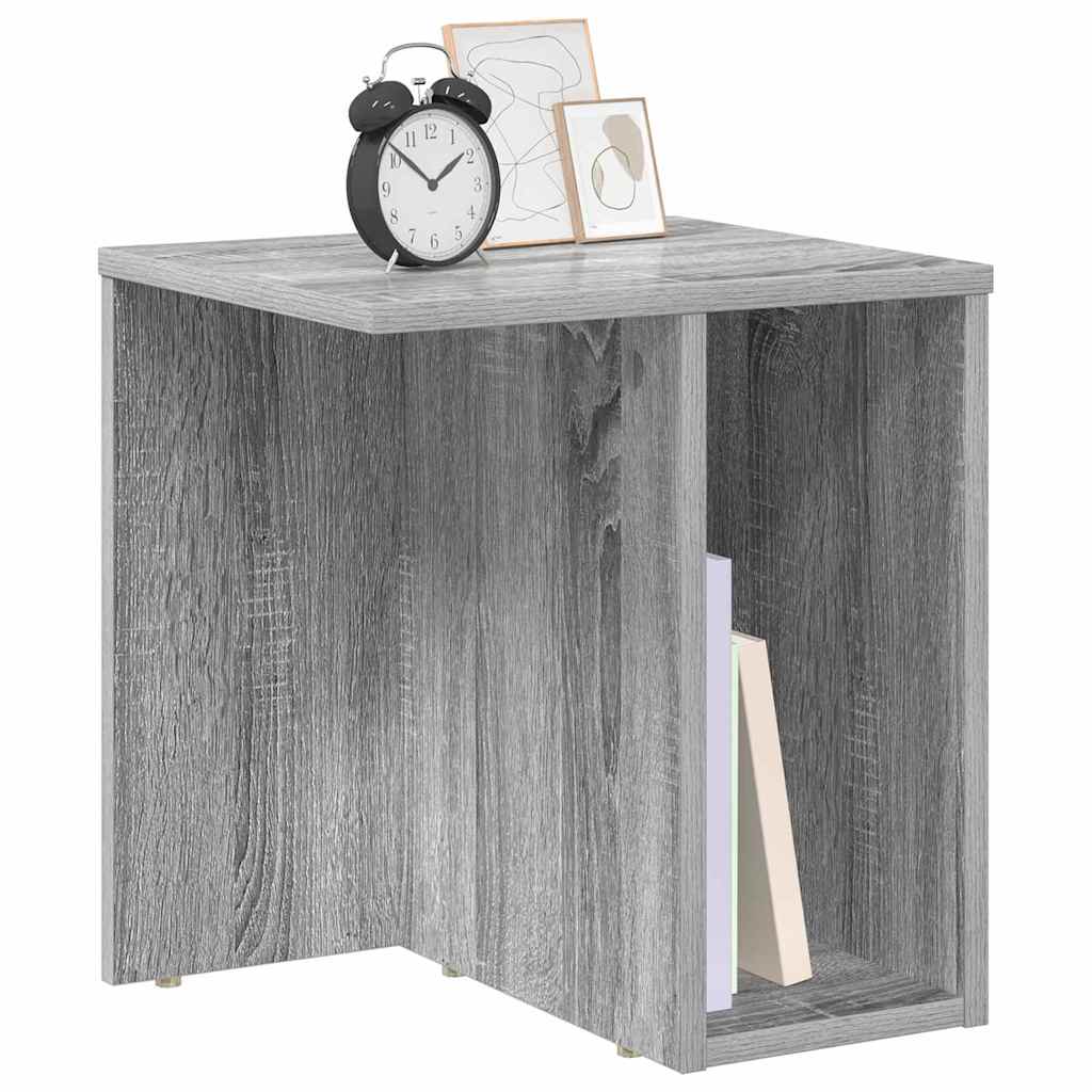 Bijzettafel 2 pcs Grijs Sonoma 37 x 32 x 40 cm Bewerkt hout is nu te koop bij PeponiXL, paradijselijk wonen!