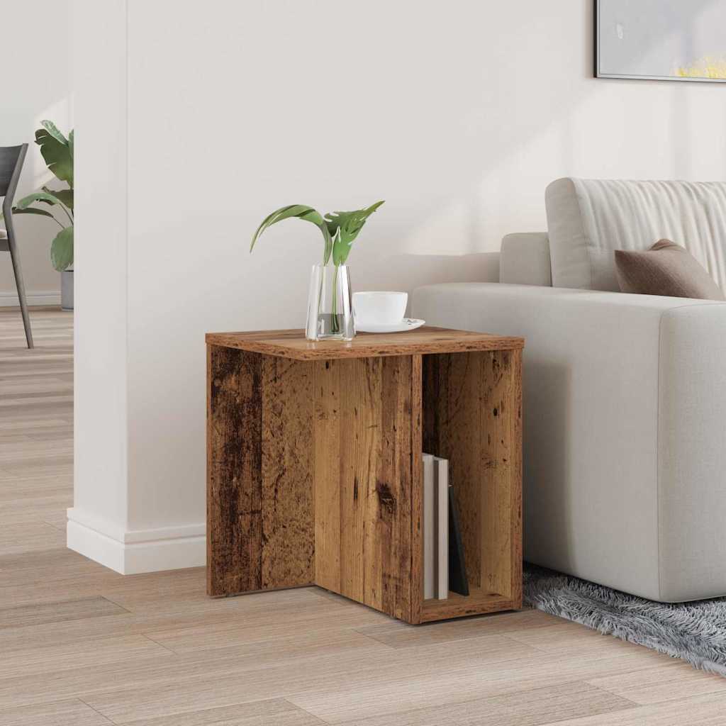 Bijzettafel Oudhout 37 x 32 x 40 cm Bewerkt hout is nu te koop bij PeponiXL, paradijselijk wonen!