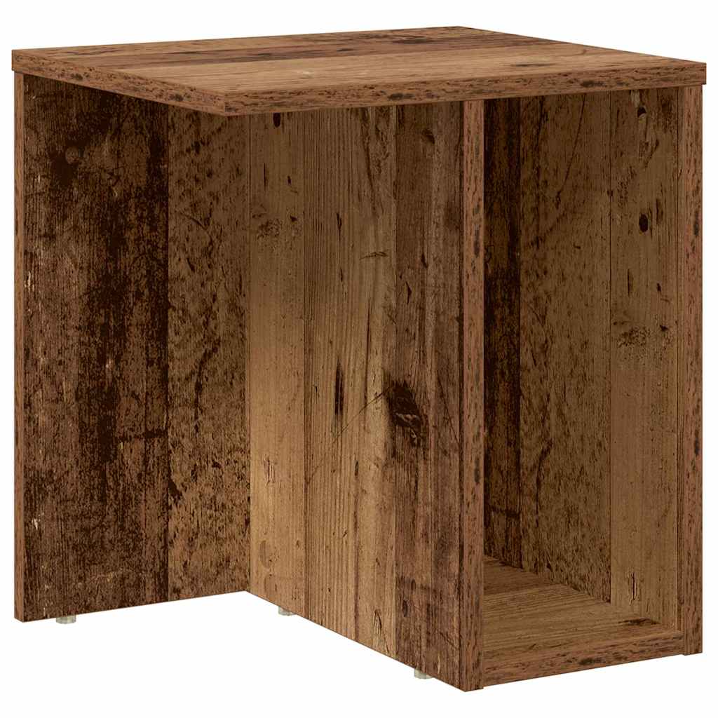 Bijzettafel Oudhout 37 x 32 x 40 cm Bewerkt hout is nu te koop bij PeponiXL, paradijselijk wonen!