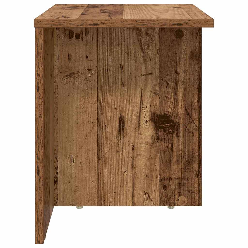 Bijzettafel Oudhout 37 x 32 x 40 cm Bewerkt hout is nu te koop bij PeponiXL, paradijselijk wonen!