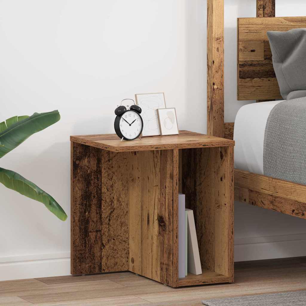 Bijzettafel 2 pcs Oudhout 37 x 32 x 40 cm Bewerkt hout is nu te koop bij PeponiXL, paradijselijk wonen!
