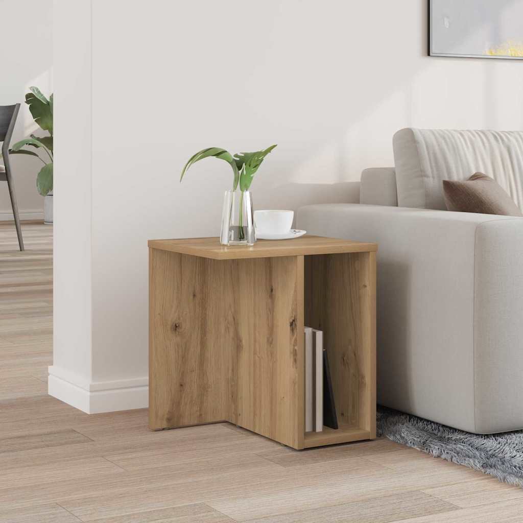Bijzettafel Artisan Eiken 37 x 32 x 40 cm Bewerkt hout is nu te koop bij PeponiXL, paradijselijk wonen!