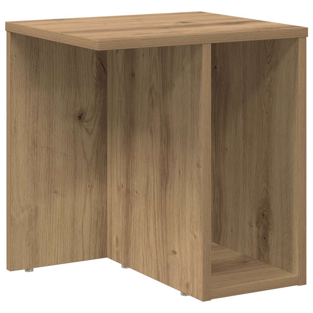 Bijzettafel Artisan Eiken 37 x 32 x 40 cm Bewerkt hout is nu te koop bij PeponiXL, paradijselijk wonen!