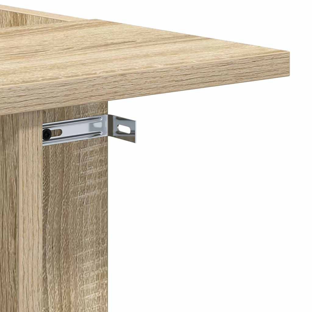 Bijzettafel Sonoma Eiken 35 x 40 x 55 cm Bewerkt hout is nu te koop bij PeponiXL, paradijselijk wonen!
